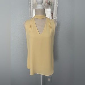 WHBM yellow blouse size 6